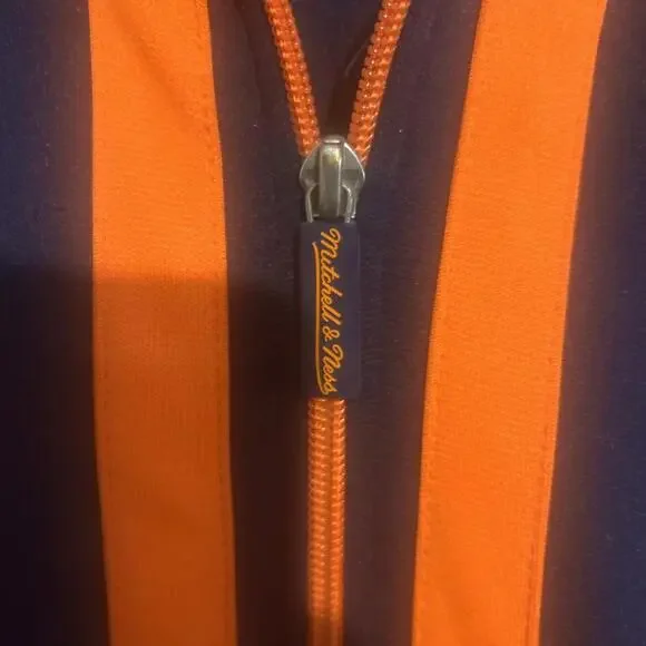 Mitchell & Ness Jacket Mens Large Syracuse Navy Orange Full Zip Track Collegiate - Picture 4 of 12